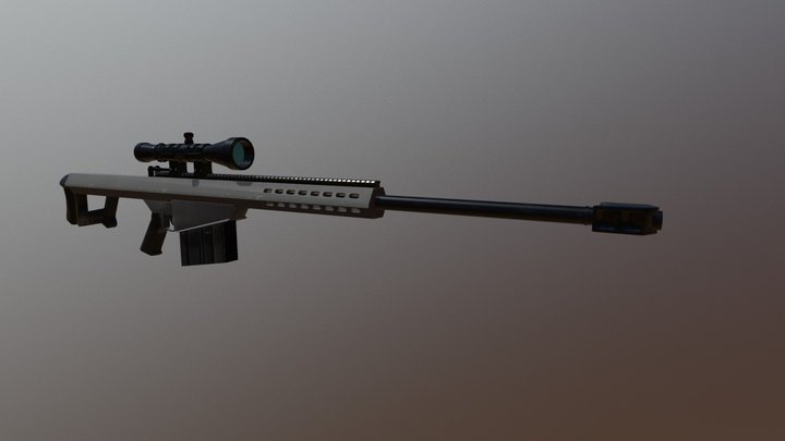 Barett M82A1 Sniper 3D Model