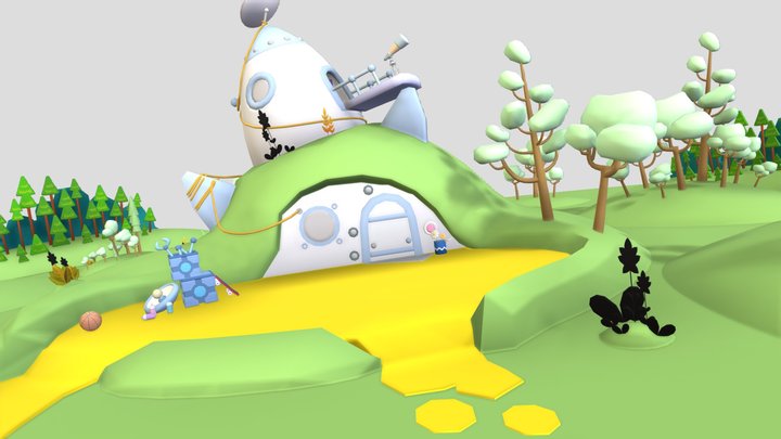 Мимимишки дом енотов – Kostenloses 3D-Modell STL