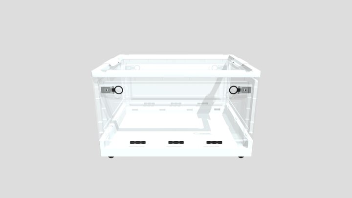 Transparent Foldable Storage Box 3D Model