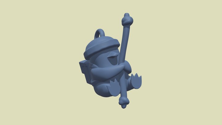 Valorant Dan The Penguin Gun Buddy Keyring 3D Model