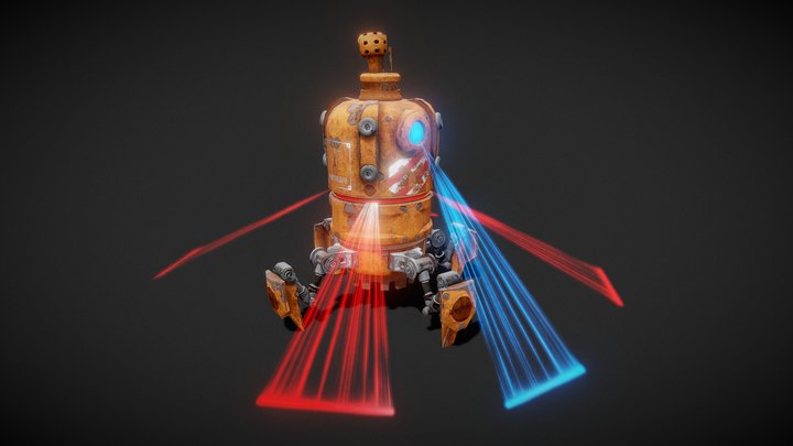 Mining Robot Digging and Idle Pose 3D Model