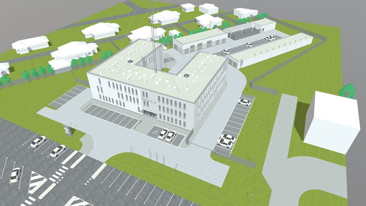 Kpp Z Otoczeniem 3D Model