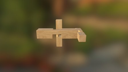 japanese wood connection 3D Model