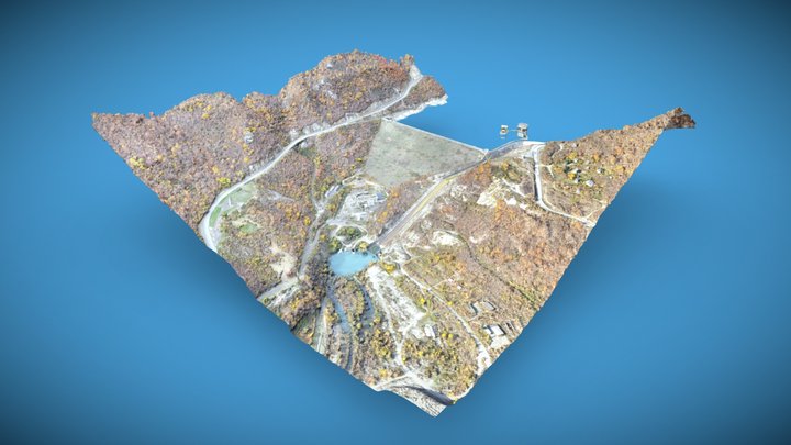 Jinvali Dam Simplified 3D Mesh 3D Model