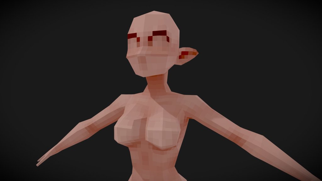 Ultra Low Poly Elf Body Base Model