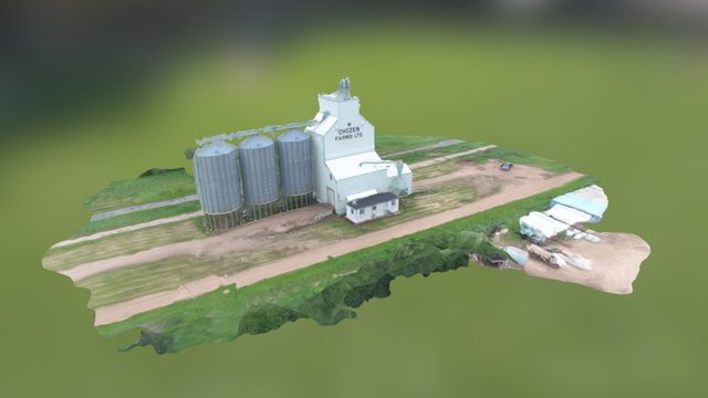 Thorhild Grain Elevator 3d Mesh 3D Model