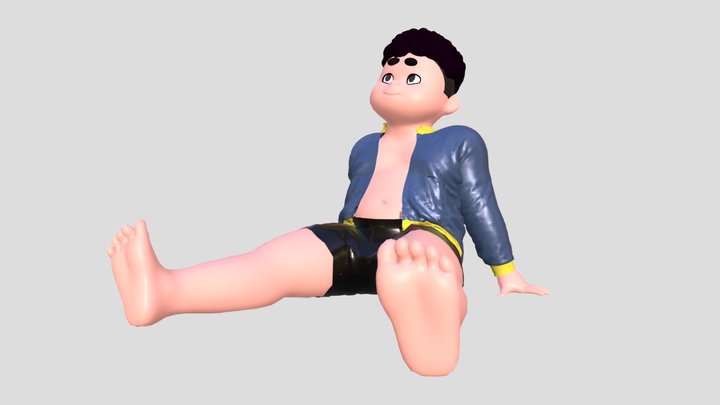 ChubboyOnTheBeach 3D Model