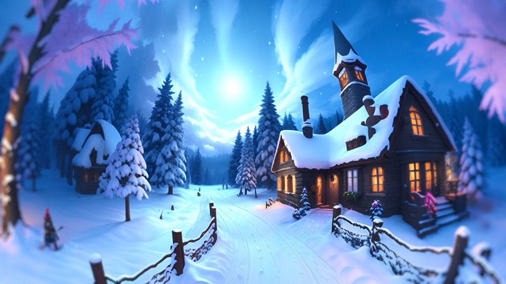FREE - SkyBox Winter Night