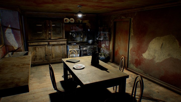 Old Kitchen - The grandma's kitchen. 3D Model