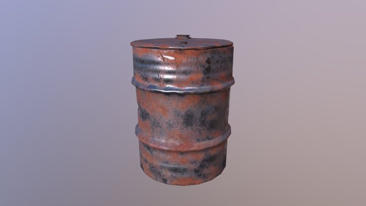 Oil Barrel 3D Model