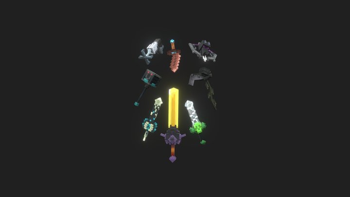Legendary items made with Kykynito 3D Model
