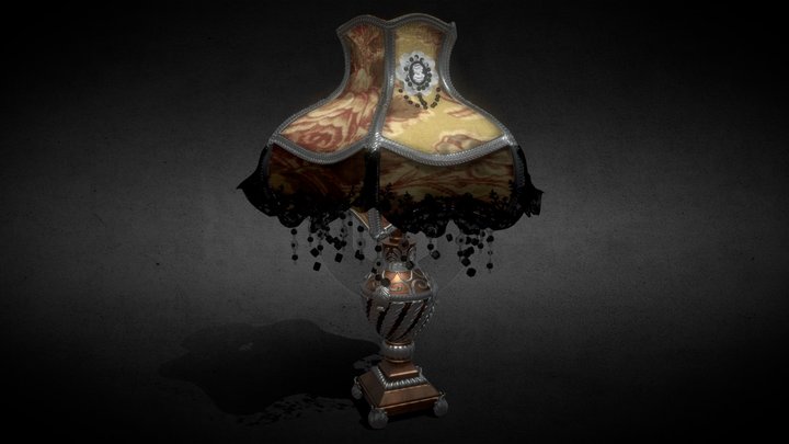 Victorian Style Table Lamp 3D Model