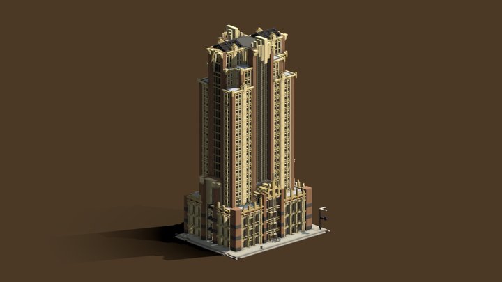 Art Deco Sky Scraper 3D Model