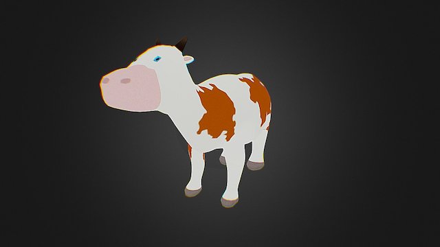 Cartoon Cow 3D Model
