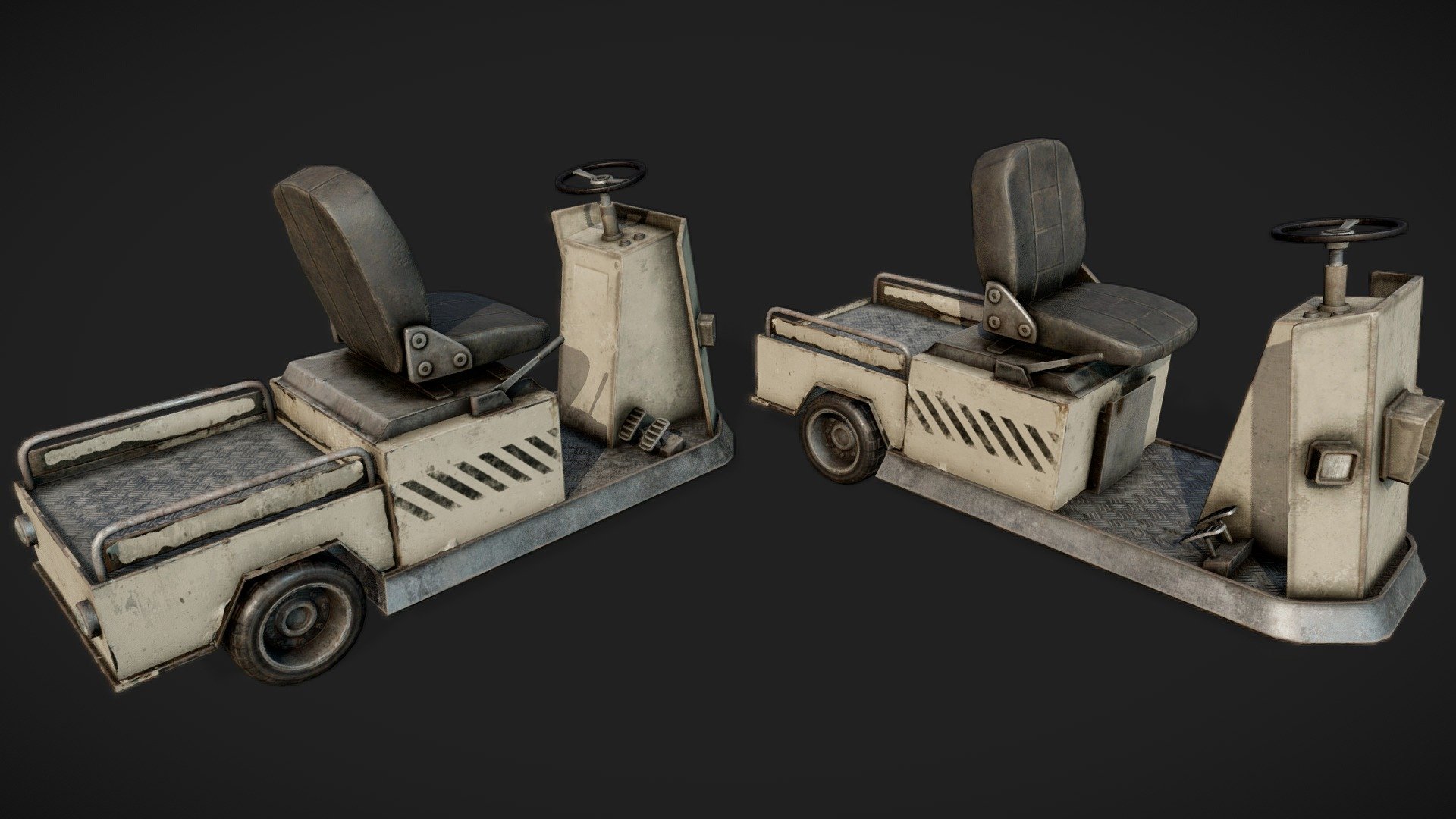 Luggage Transport Vehicle Beige - PBR