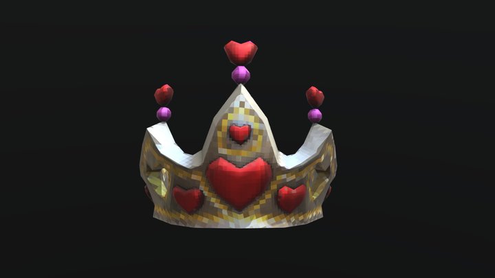 Queen of Hearts Tiara Cosmetic – Free 3D Model STL