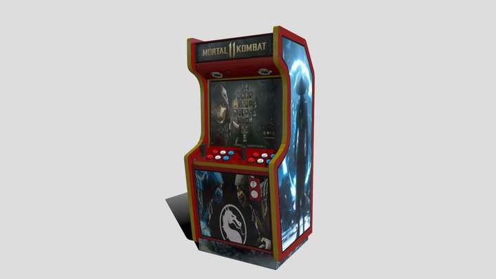 Stylized Arcade Cabinet 3D Model