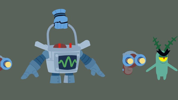 Plankton Darryl 3D Model