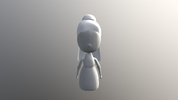 Girl With No Pearl Earring 3D Model
