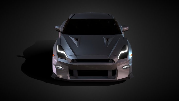 Nissan GT-R 2024 (low-poly) 3D Model
