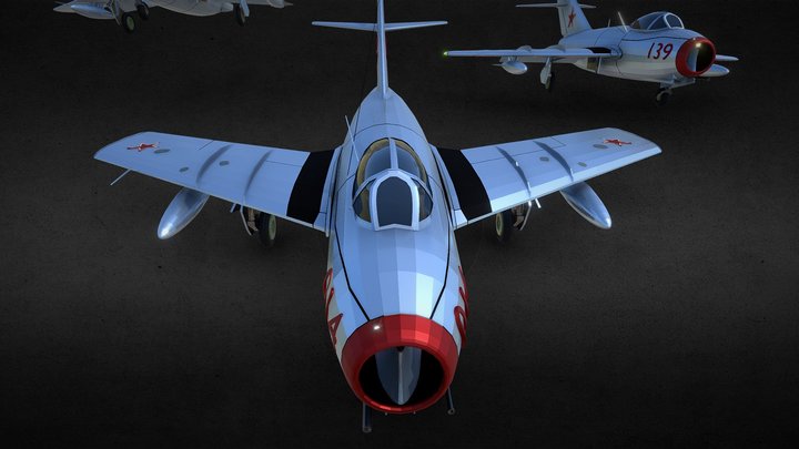 Mig-15 low poly