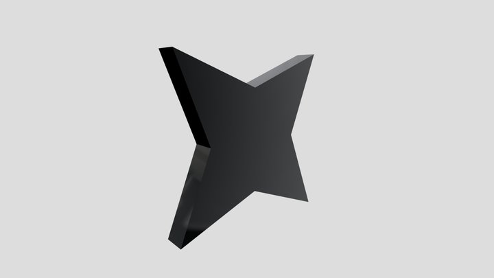 Four Point Geometric Star 3D Shape – Free 3D Model STL