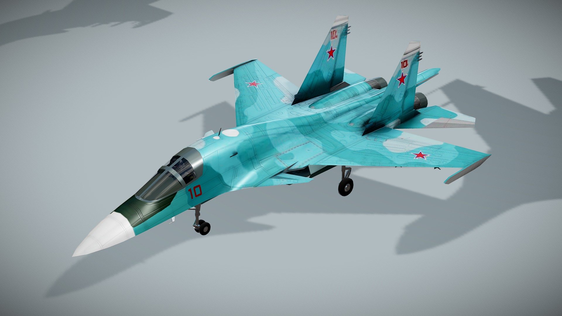 Sukhoi SU-27 Flanker 3D Model by NETRUNNER_pl