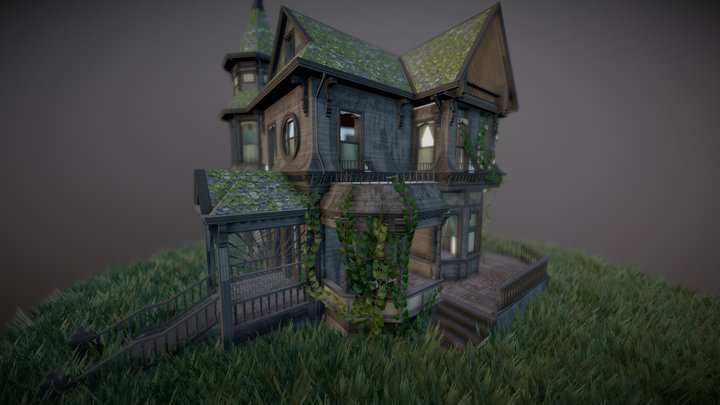 Abandoned Gothic House 3D Model