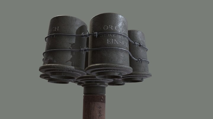 Stielhandgranate Bundle 3D Model