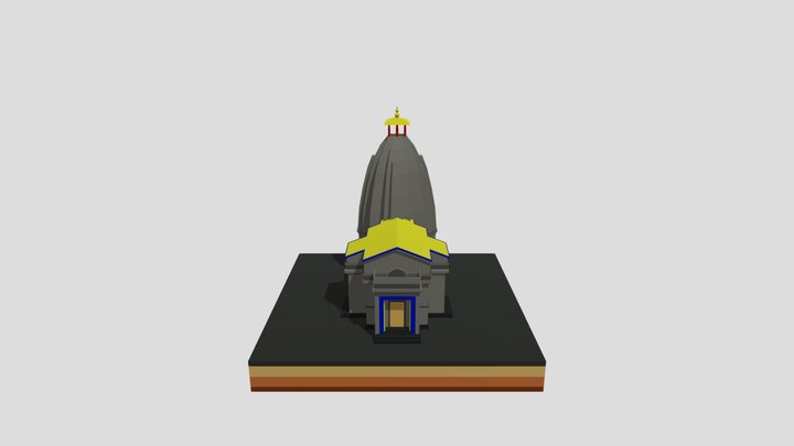 Kedarnath Temple | Stylized Low-Poly 3D Model