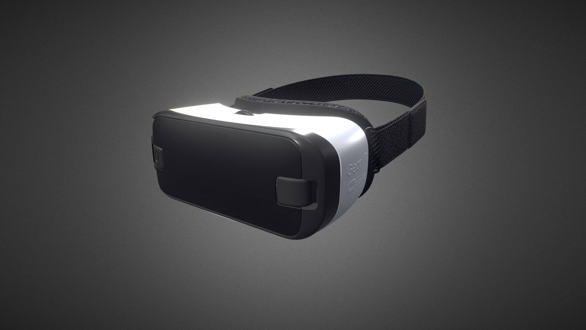 3D model Samsung Gear VR 2016 for Element 3D - This is a 3D model of the Samsung Gear VR 2016 for Element 3D. The 3D model is about a black and silver electronic device.