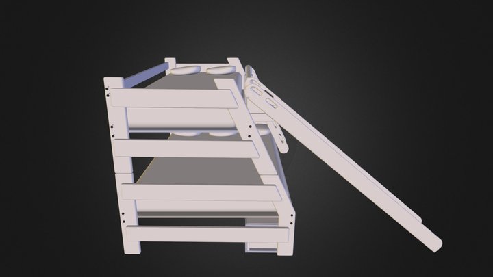 Twin Full BunkBed 3D Model