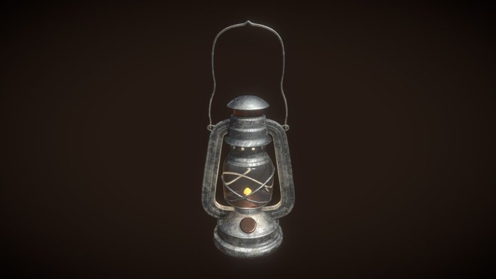 Miners oil lamp 3D Model