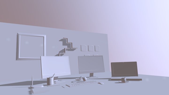 Desk 3D Model