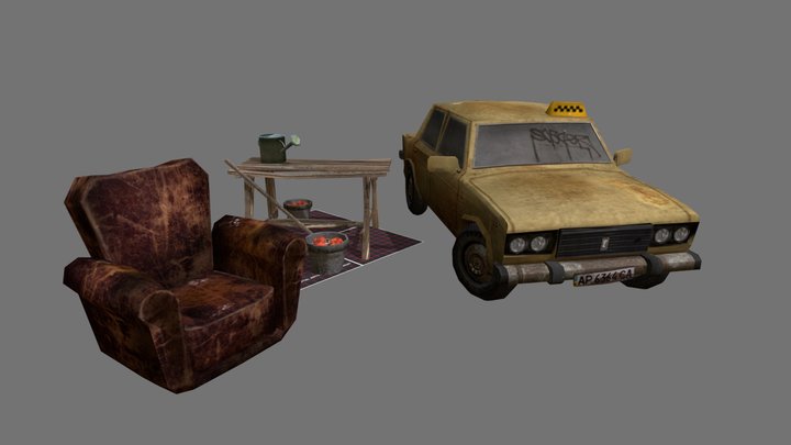 DAE 5 Finished props - Forest Loner 3D Model