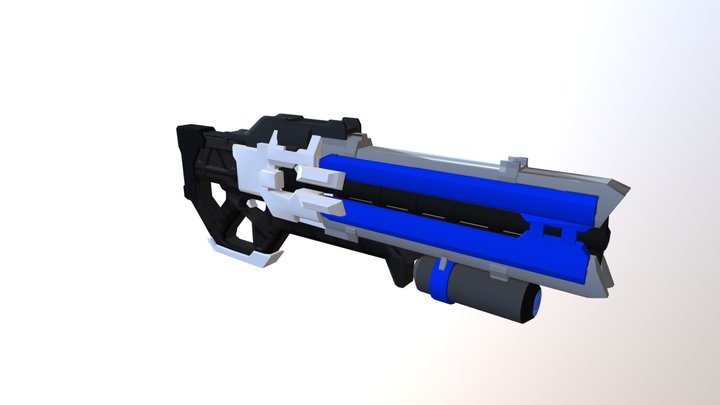 Pulse Rifle - Low Poly Model 3D Model