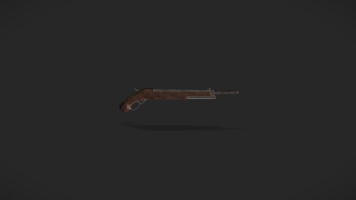 Lever Action Pistol 3D Model