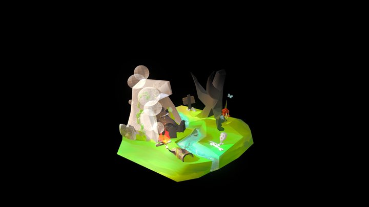 Sleeping Bear 3D Model