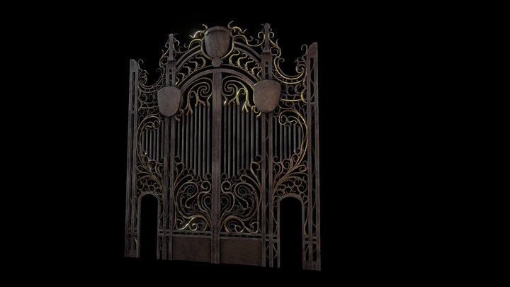 Ornate Gate 3D Model
