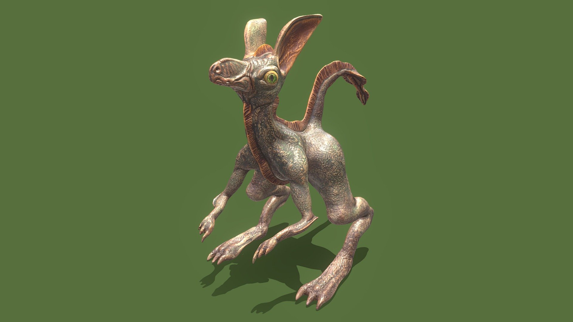 Hand sculpted dinosaur