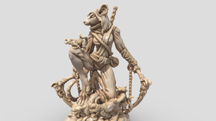 Rat Ninja - Assassin - 3D Printable 3D Model