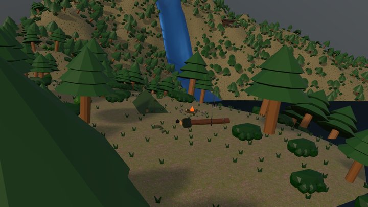 Campamento en un bosque 3D Model