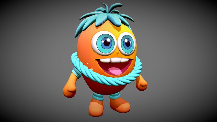 3D Cute Character Artwork - Twisted Tangle 3D Model