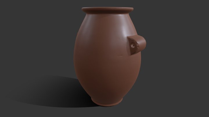 Pre Dynastic Egyptian Granite Vase 3D Model