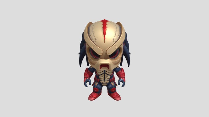 Predator-themed collectible figurine 3D Model