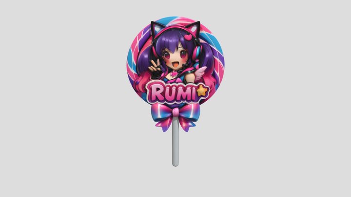 Colorful Candy Lollipop RUMI 3D Model