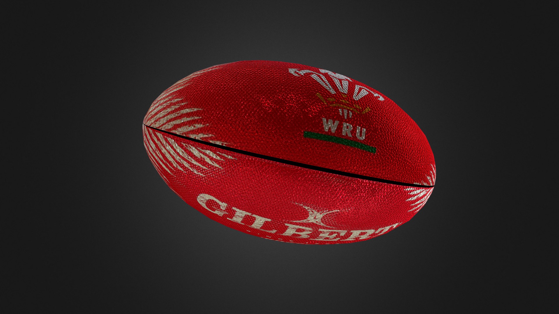 3D model Rugby Ball Welsh - This is a 3D model of the Rugby Ball Welsh. The 3D model is about shape, circle.