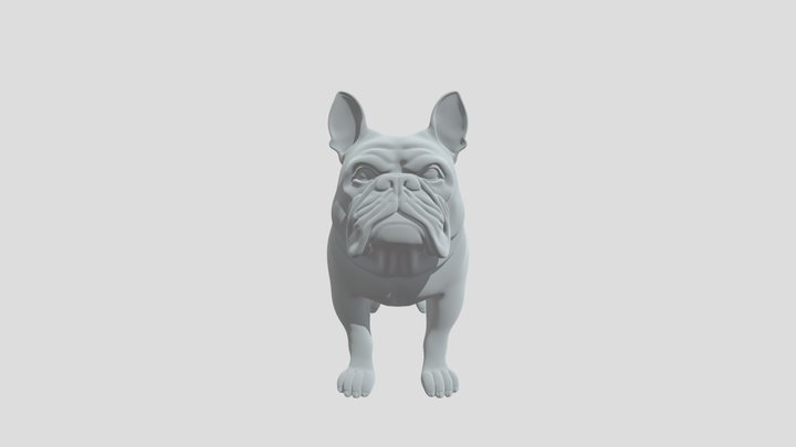Pointy eared English bulldog – Kostenloses 3D-Modell STL