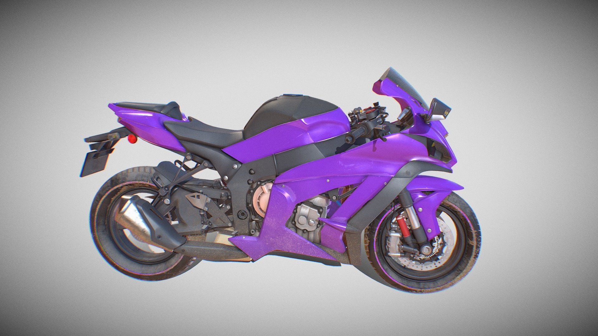 purple ninja bike