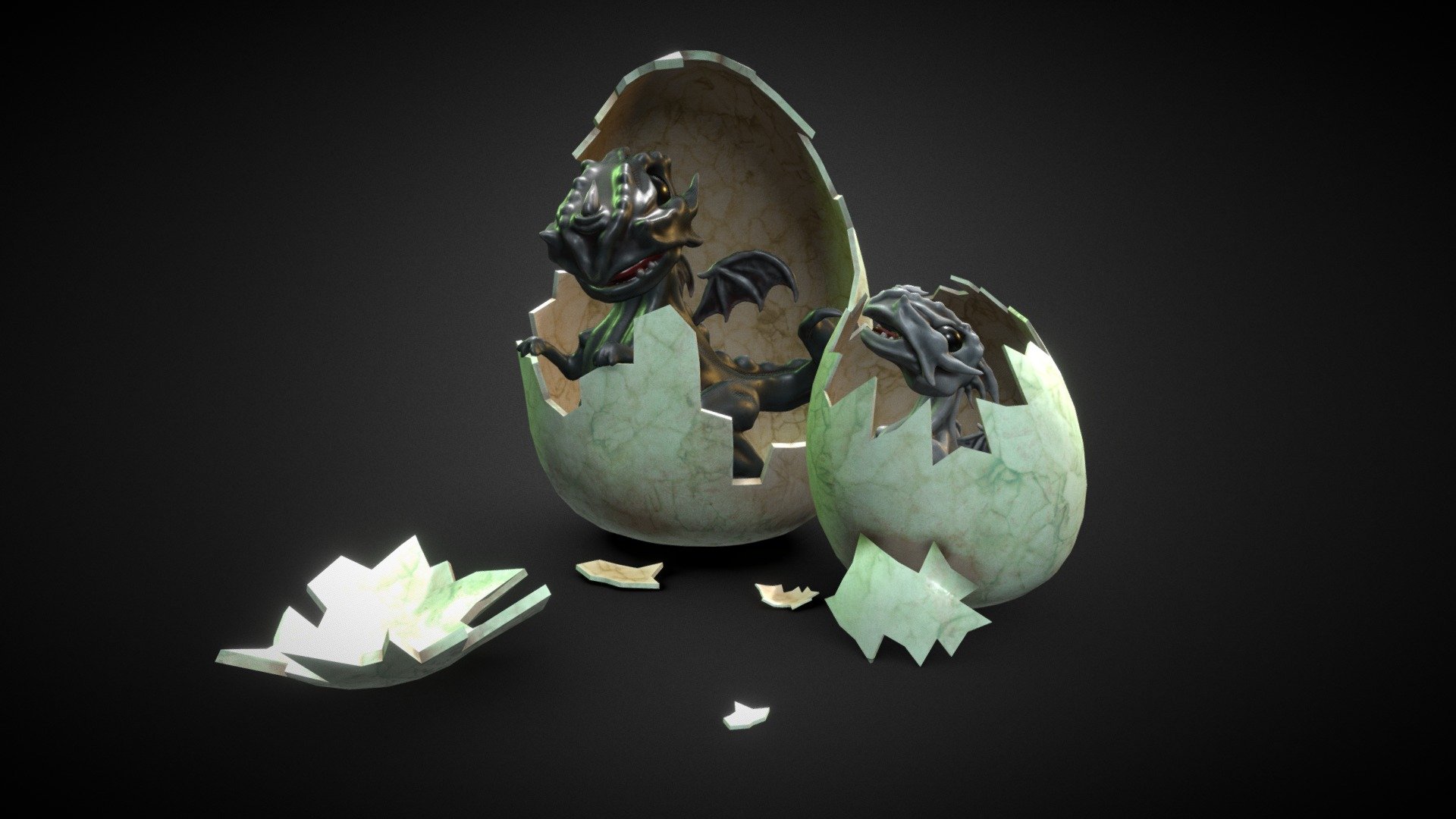 Dragon in egg